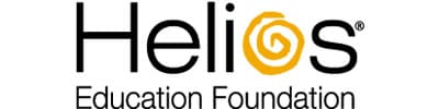Helios Education Foundation logo with spiral design.